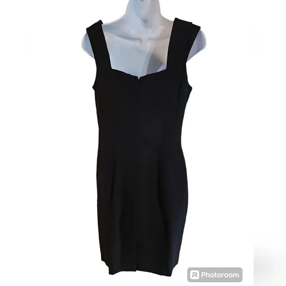 Calvin Klein Womens Black Bow Neck Sleeveless Sheath Cocktail Dress Size Large - Picture 4 of 8